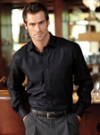 Black Piquet Textured Non Iron Dress Shirt | Marcello Dress Shirts Collection | Sam's Tailoring Fine Men's Clothing