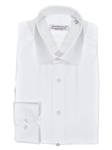White Herringbone Fabric Men's Dress Shirt | Marcello Dress Shirts Collection | Sam's Tailoring Fine Men's Clothing