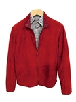 Red Suede Reversible Napa Leather Jacket | Marcello Sport Outerwear Collection | Sam's Tailoring Fine Men's Clothing