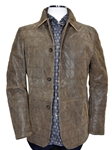 Brown Double Collar Marlon Suede Car Coat | Marcello Sport Outerwear Collection | Sam's Tailoring Fine Men's Clothing