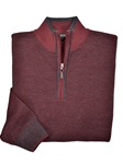 Brick Marcello Exclusive Quarter Zip Sweater | Marcello Sport Sweaters Collection | Sam's Tailoring Fine Men's Clothing