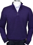 Plum Marcello Exclusive Quarter Zip Sweater | Marcello Sport Sweaters Collection | Sam's Tailoring Fine Men's Clothing