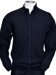 Navy Lincoln Full Button Cardigan Sweater | Marcello Sport Sweaters Collection | Sam's Tailoring Fine Men's Clothing