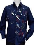 Geo Hand Painted Classi Fit Men's Shirt | Marcello Sport Shirts Collection | Sam's Tailoring Fine Men's Clothing