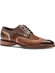 Marrone Cuoio Faggio Veloce Wingtip Derby Shoe | Jose Real Lace Up Shoes Collection | Sam's Tailoring Fine Men's Clothing