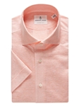 Pink Two Tone Luxe Stretch Jersey Polo Shirt | Emanuel Berg Shirts | Sam's Tailoring Fine Men Clothing