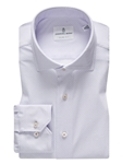 Purple & White Geometric Modern 4Flex Stretch Knit Shirt | Emanuel Berg Shirts | Sam's Tailoring Fine Men Clothing