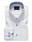 White Plain Oxford Luxury Men's Sport Shirt | Emanuel Berg Shirts | Sam's Tailoring Fine Men Clothing