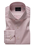 White & Powder Pink Stripes Poplin Luxury Sport Shirt | Emanuel Berg Shirts Collection | Sam's Tailoring Fine Men Clothing