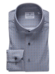 Blue & Beige Flowers Modern 4Flex Stretch Knit Shirt | Emanuel Berg Shirts Collection | Sam's Tailoring Fine Men Clothing