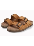 Tobacco Without Lining Air Relax Buckle Fastener Sandal | Mephisto Men's Sandals | Sams Tailoring Fine Men Clothing