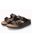 Dark Brown Grain Leather Se Pu Sole Men's Sandal | Mephisto Men's Sandals | Sams Tailoring Fine Men Clothing