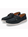Night Blue Leather Lining Flat Heel Men's Boat Shoe | Mephisto Boat Shoes Collection | Sams Tailoring Fine Mens Clothing