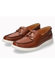 Hazelnut Leather Lining Flat Heel Men's Boat Shoe | Mephisto Boat Shoes Collection | Sams Tailoring Fine Mens Clothing