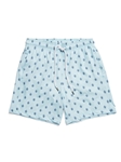 Light Blue Turtle Print Patterned Swimshort | Stone Rose Shorts Collection | Sams Tailoring Fine Men Clothing