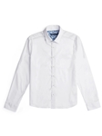 White Solid Tencel Cotton Long Sleeve Men Shirt | Stone Rose Shirts Collection | Sams Tailoring Fine Men Clothing