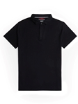 Black Solid Drytouch Short Sleeve Pique Men's Polo | Stone Rose Polos Collection | Sams Tailoring Fine Men Clothing