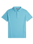 Turquoise Solid Drytouch Short Sleeve Pique Men Polo | Stone Rose Polos Collection | Sams Tailoring Fine Men Clothing