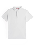 White Solid Drytouch Short Sleeve Pique Men's Polo | Stone Rose Polos Collection | Sams Tailoring Fine Men Clothing