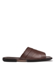 Brown Rich Napa Calfskin Open Toe Slide Sandal | Mezlan Casual Shoes | Sam's Tailoring Fine Men's Clothing