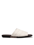 White Rich Napa Calfskin Open Toe Slide Sandal | Mezlan Casual Shoes | Sam's Tailoring Fine Men's Clothing