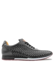 Black Artistic Woven Calfskin Bicycle Toe Sneaker | Mezlan Casual Shoes | Sam's Tailoring Fine Men's Clothing