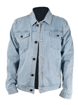 Ice Blue Medium Denim Men's Jacket | Jack Of Spades Jackets Collection | Sam's Tailoring Fine Mens Clothing