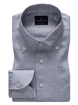 Grey Extra Fine Poplin Premium Luxury Dress Shirt | Emanuel Berg Shirts Collection | Sam's Tailoring Fine Men Clothing