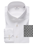 Black & White Stretch Knit Fine Men's Shirt | Emanuel Berg Shirts Collection | Sam's Tailoring Fine Men Clothing