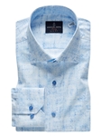 Blue Fine Dobby Men's Luxury Sport Shirt | Emanuel Berg Shirts Collection | Sam's Tailoring Fine Men Clothing