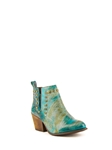 Turquoise Full Grain Leather Stella Women Bootie | Ferrini USA Women's Booties | Sam's Tailoring Fine Women Shoes