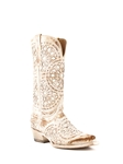 Shabby Chic Brown Frost Finish Mandala Women's Boot | Ferrini USA Women's Boots | Sam's Tailoring Fine Women Shoes