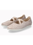 Light Taupe Ballerinas Leather Metallic Print Flat | Mephisto Women's Flats Shoe | Sams Tailoring Fine Women's Shoe