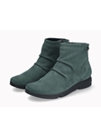 Dark Green Leather Nubuck Women's Ankle Boot | Mephisto Women Boots | Sam's Tailoring Fine Women's Shoes