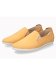 Orange Leather Nubuck Flat Women's Shoe | Mephisto Women Shoes | Sam's Tailoring Fine Women's Shoes