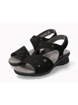 Black Nubuck Leather Sporty Women's Sandal | Mephisto Women Sandals | Sam's Tailoring Fine Women's Shoes