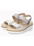 Light Grey Leather Nubuck Midsole Women Sandal | Mephisto Women Sandals | Sam's Tailoring Fine Women's Shoes