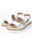 White Leather Smooth Midsole Women's Sandal | Mephisto Women Sandals | Sam's Tailoring Fine Women's Shoes