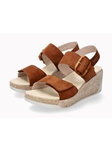 Hazelnut Leather Velvet Soft Air Women's Sandal | Mephisto Women Sandals | Sam's Tailoring Fine Women's Shoes