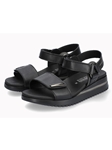 Black Leather Smooth Grainy Women's Sandal | Mephisto Women Sandals | Sam's Tailoring Fine Women's Shoes