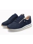 Jeans Blue Leather Nubuck Women's Sneaker | Mephisto Women Sneakers | Sams Tailoring Fine Women's Shoes