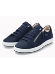 Jeans Blue Leather Nubuck Classic Women Sneaker | Mephisto Women Sneakers | Sams Tailoring Fine Women's Shoes