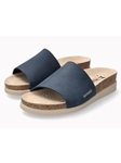 Navy Leather Nubuck SoftAir Women Cork Sandal | Mephisto Women Cork Sandals | Sam's Tailoring Fine Women's Shoes