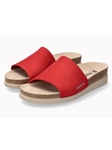 Red Leather Nubuck SoftAir Women's Cork Sandal | Mephisto Women Cork Sandals | Sam's Tailoring Fine Women's Shoes