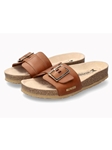 Camel Leather Smooth Causal Women Cork Sandal | Mephisto Women Cork Sandals | Sam's Tailoring Fine Women's Shoes