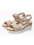 Warm Grey Leather Velvet Se Pu Women Cork Sandal | Mephisto Women Cork Sandals | Sam's Tailoring Fine Women's Shoes