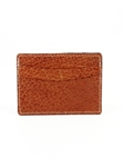 Cognac Genuine Bison Leather ID/Card Case  | Torino Leather Wallets | Sam's Tailoring Fine Men's Clothing