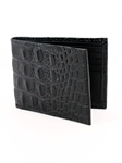 Black Italian Hornback Croc Calfskin Leather Billford Wallet | Torino Leather Wallets | Sam's Tailoring Fine Men's Clothing