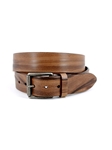 Antique Brown Italian Shrunken Grain Kipskin Leather Belt | Torino Leather Belts Collection | Sam's Tailoring Fine Men's Clothing