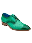 Antique Mint Hand Painted Eel Italo Dress Shoe | Belvedere Dress Shoes Collection | Sam's Tailoring Fine Men's Clothing